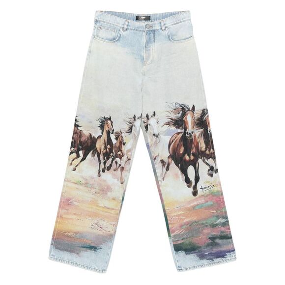 Amiri Blue Denim - Wide-Leg Jeans Men